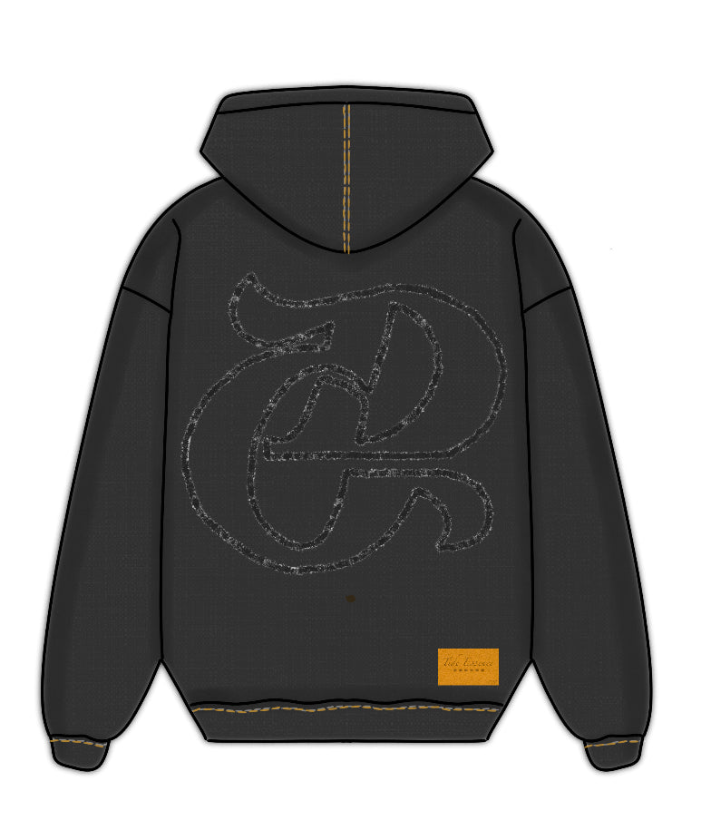 HOODIE LOGO TIDE NOIR SIGNATURE
