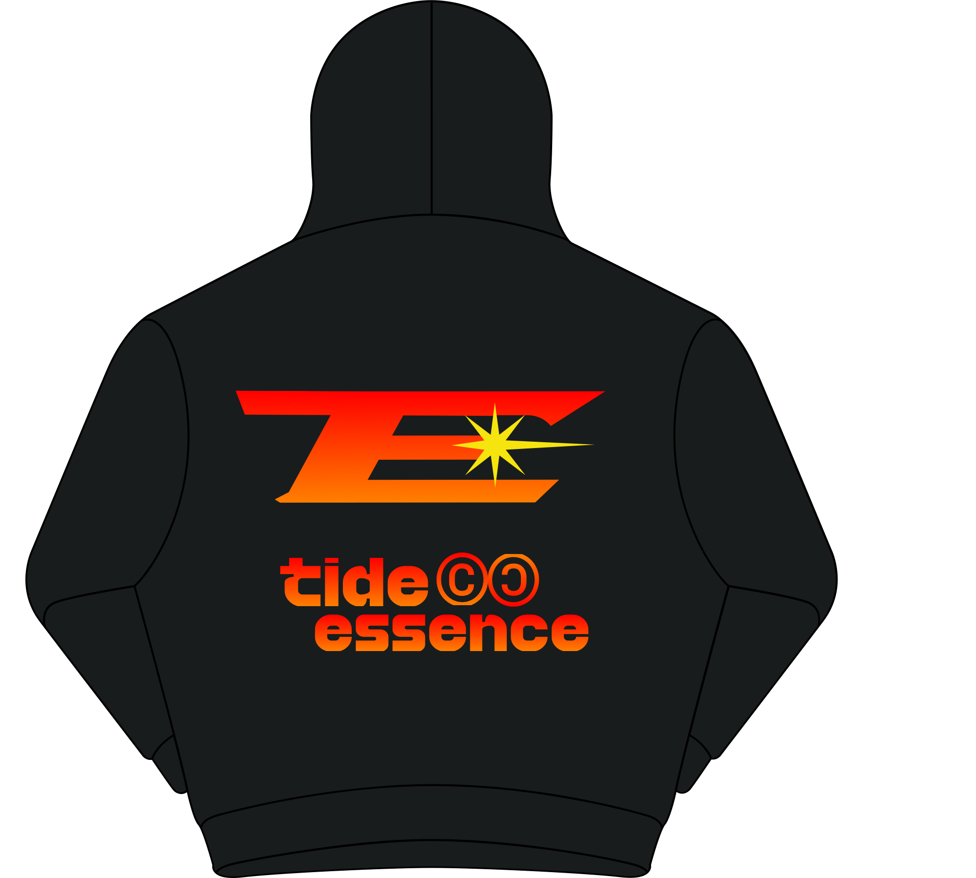 HOODIE LOGO TIDE NOIR SIGNATURE
