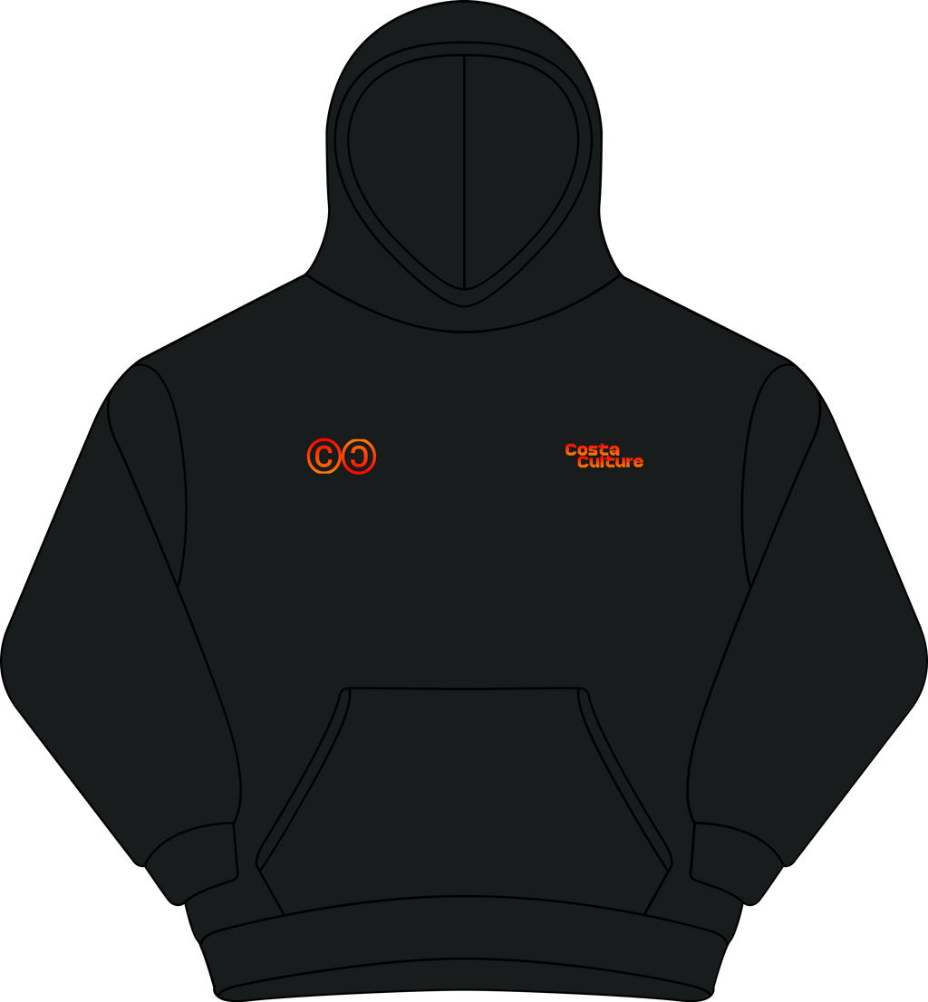 HOODIE LOGO TIDE NOIR SIGNATURE